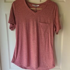 NwT Pink/Red Large Pocket Tee